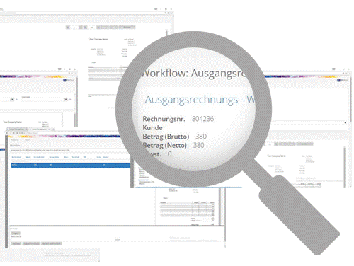 Grafische Darstellung der mobilen Workflows durch die dotiga-WebApp